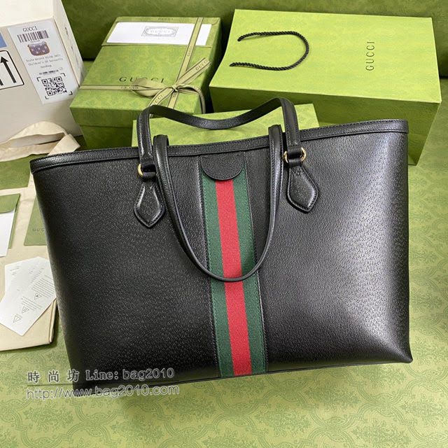 Gucci顶级男女包包 古驰GG织带tote托特包购物袋 631685  gdj1705